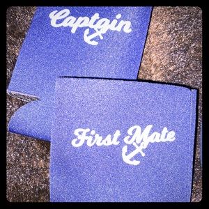 Captain and First Mate coozie set